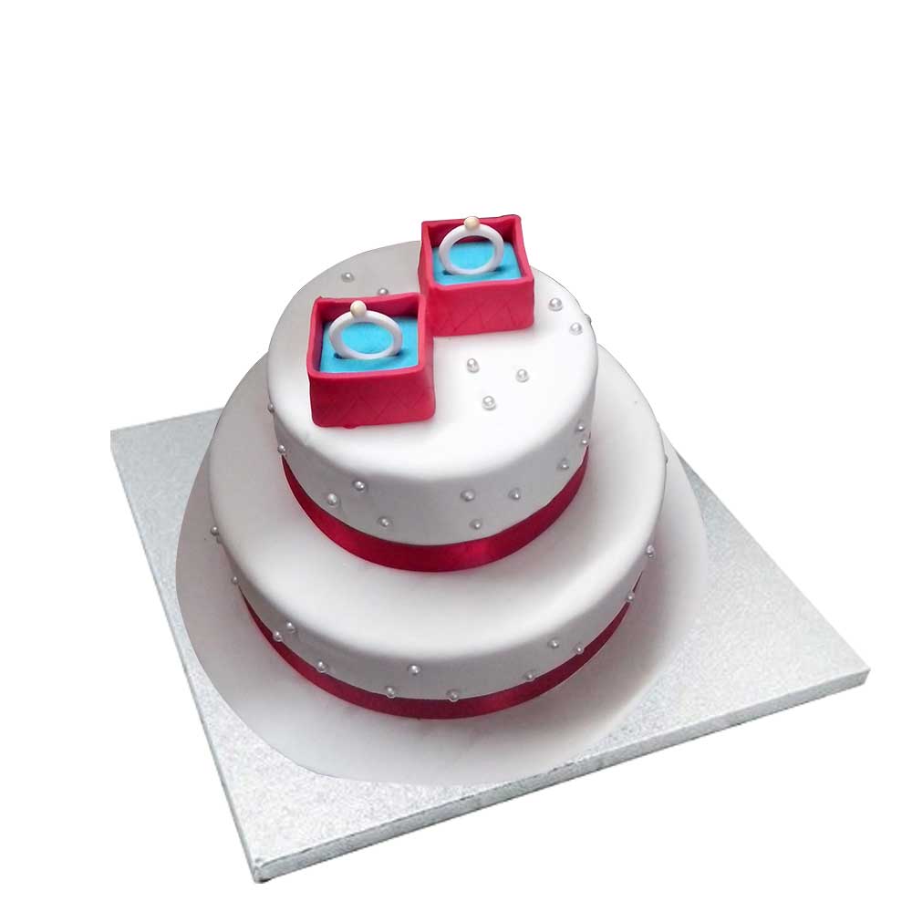 Mom Dad Anniversary Cake - Fondant Cakes - Delivery in Lahore