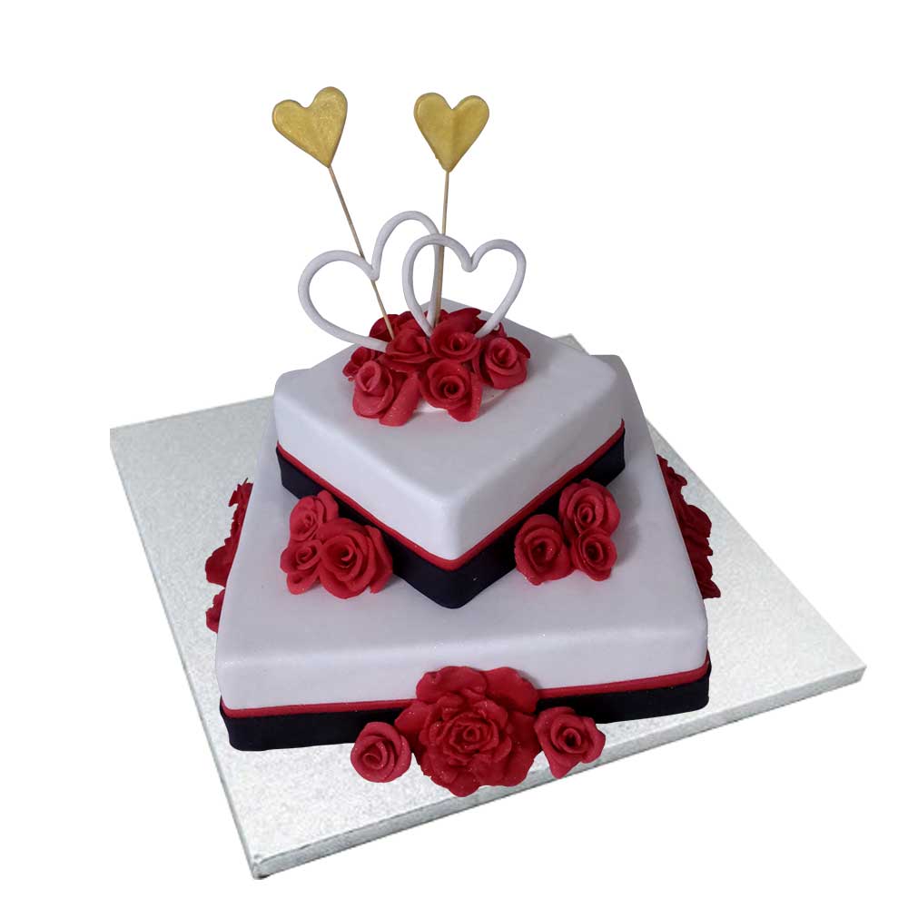 anniversary cake | wedding anniversary cake | fondant flower cake topper |  1st anniversary cake - YouTube